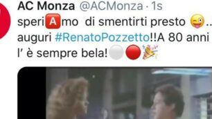 Calcio Ac Monza auguri Renato Pozzetto