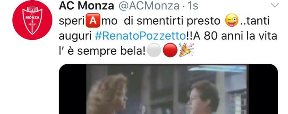 Calcio Ac Monza auguri Renato Pozzetto