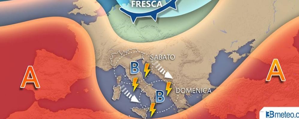 Le tendenze meteo del weekend