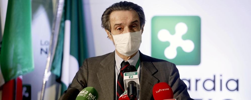 Il Governatore lombardo Attilio Fontana