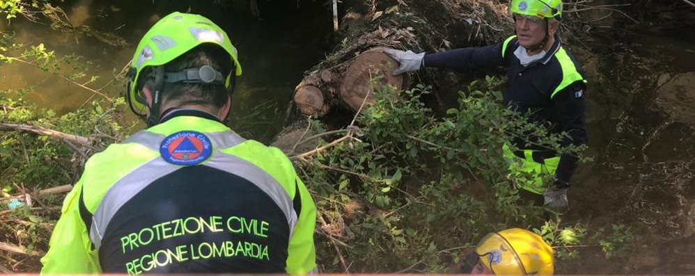 Usmate Velate: Pulizia del Molgora, Protezione Civile