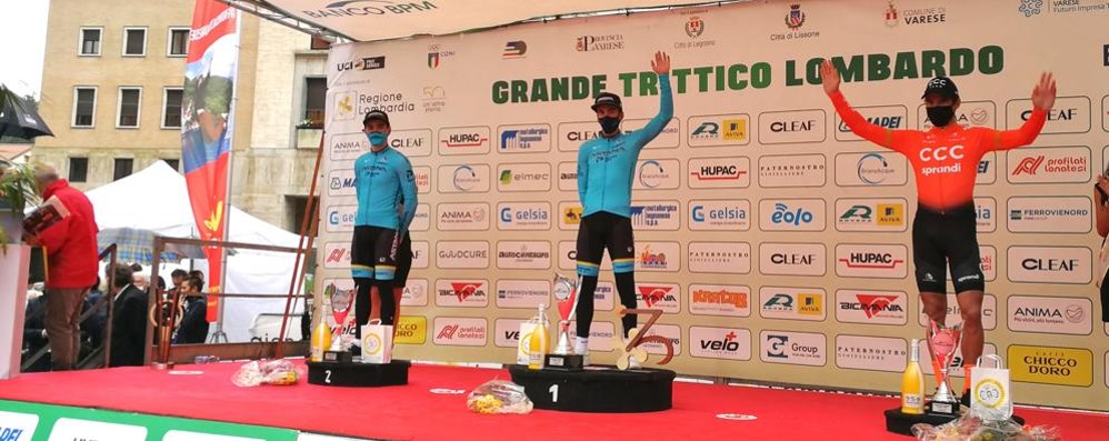 Ciclismo Grande Trittico Lombardo podio Varese