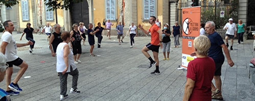 La ginnastica in piazza a Lissone