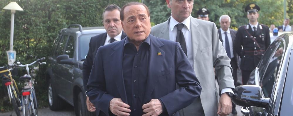 Monza Amministrative 2017 Silvio Berlusconi all incontro di Forza Italia per presentare la lista che appoggia la candidatura di Dario Allevi
