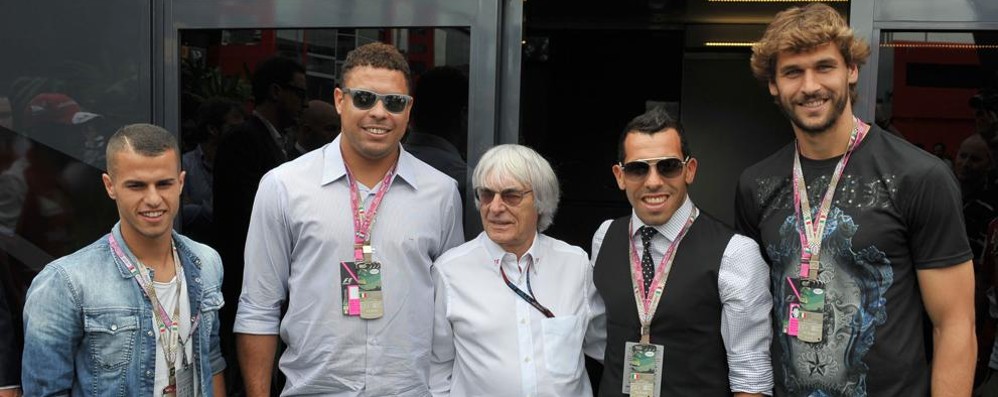 Giovinco con Ronaldo, Tevez, Llorente ed Ecclestone