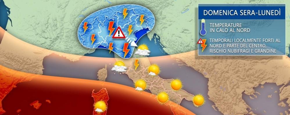 Le previsioni tra domenica 2 e lunedì 3 agosto