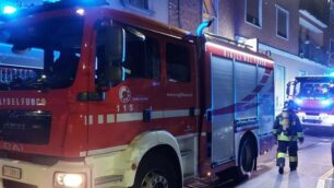 Incendio a Seregno in via Manzoni 54