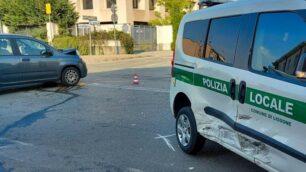 Lissone incidente via Sant’Agnese con polizia locale