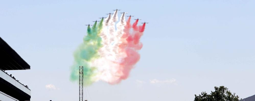 Le Frecce tricolori a Monza per il Gp