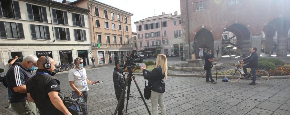 Monza: le riprese della Rai per la trasmissione Paese che vai