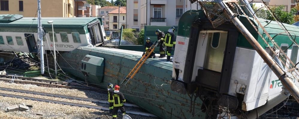 Il treno deragliato a Carnate  a metà agosto