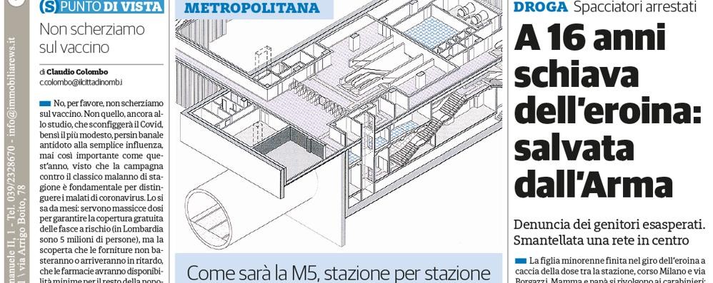 prima pagina il CittadinoMb giovedì 8 ottobre 2020