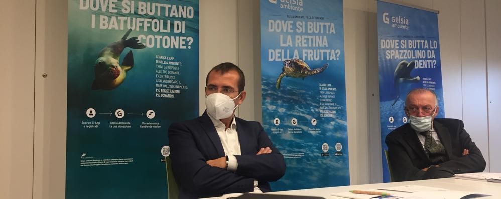 Sandro Trabattoni (a destra) presidente e Antonio Capozza direttore generale Gelsia Ambiente Srl