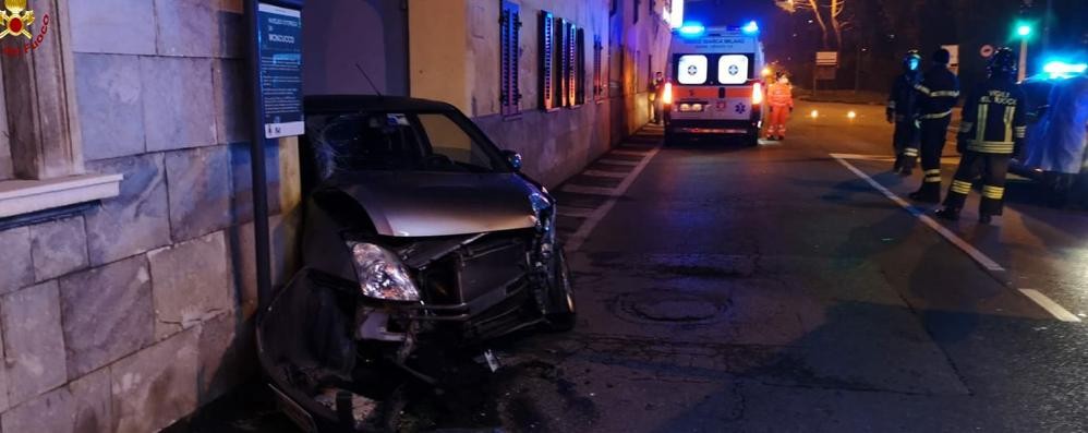 La scena dell'incidente