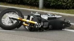 La moto coinvolta nell’incidente