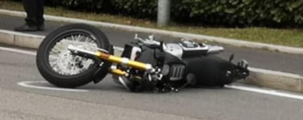 La moto coinvolta nell’incidente