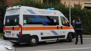 L’ambulanza della Croce Bianca sul posto