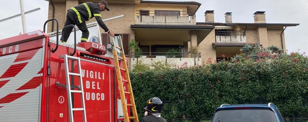 Arcore intervento vigili del fuoco zona via Toscana