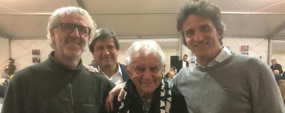 Da sinistra Paolo Gibellato, Don Antonio Mazzi ed Enea Paglia