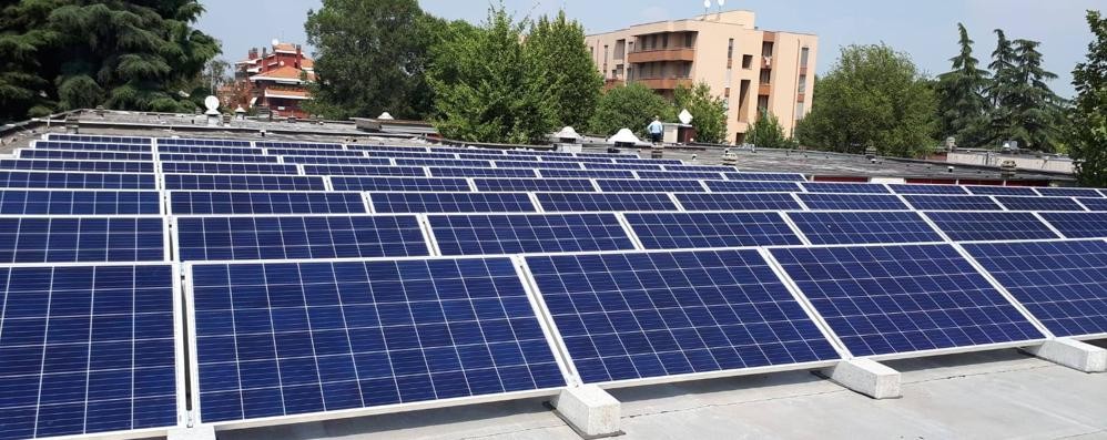 Un impianto fotovoltaico a Caponago