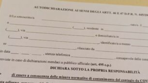 L'autodichiarazione per gli spostamenti in Lombardia