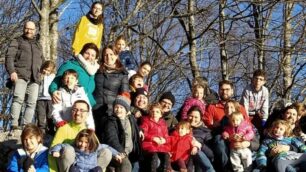 Il gruppo delle famiglie dell'associazione "Uno e Sette"