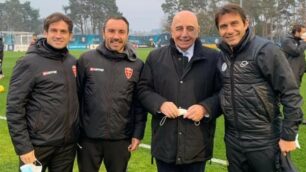 Galliani con Conte e Brocchi alla Pinetina