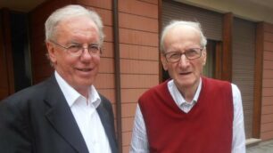 Romolo Tavoni, a destra, storico riferimento dell’autodromo di Monza. Qui con Luigi Losa ai tempi di MonzabrianzaTv