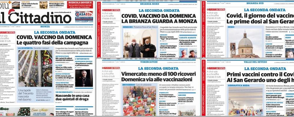 prime pagine ilCittadinoMb giovedì 24 dicembre 2020