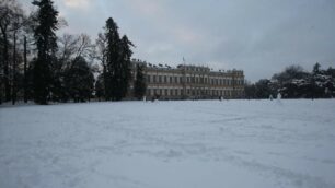 Il parco di Monza e la Villa reale nella neve