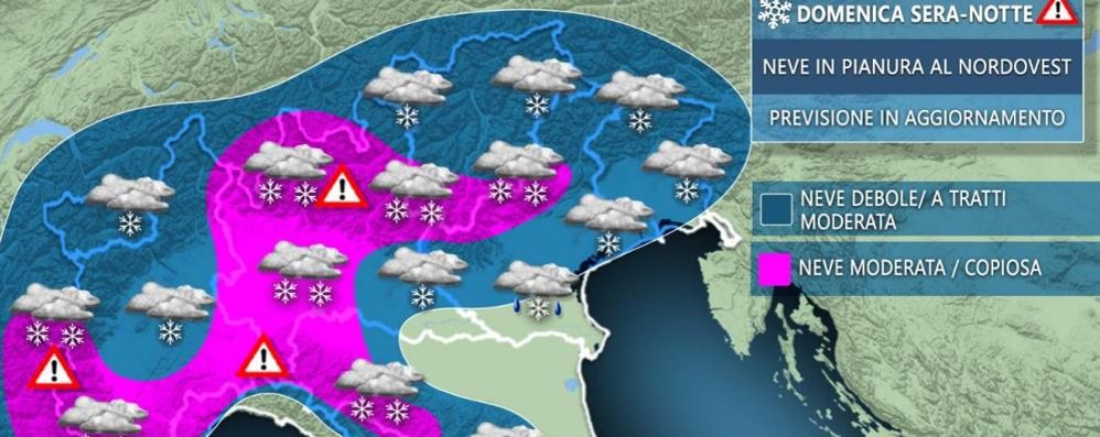 Le previsioni meteo per le prossime ore