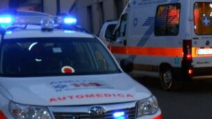 L'ambulanza e l'automedica sul posto