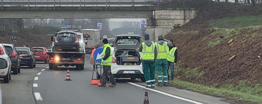 Incidente Sp 60 lunedì 21 dicembre 2020