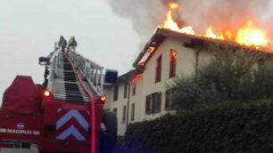 Un incendio in abitazione in Brianza