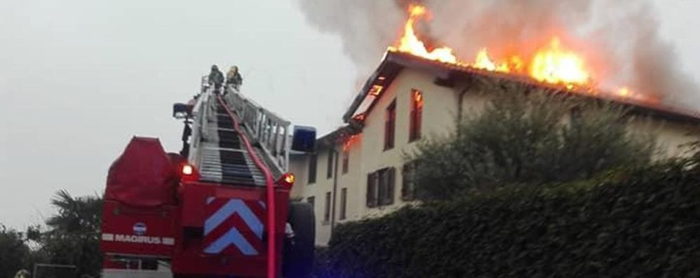 Un incendio in abitazione in Brianza