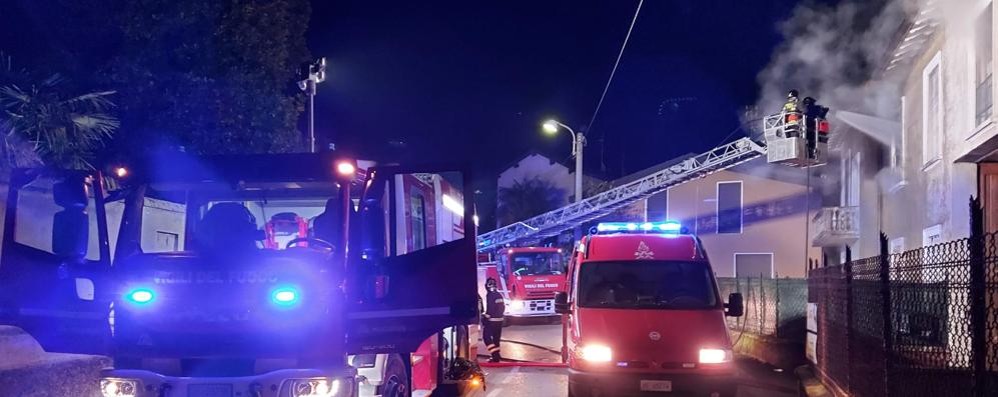 Besana in Brianza incendio via Lovati Calò 8 gennaio 2021