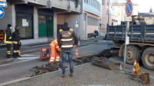 Cesano Maderno fuga gas in centro 26 gennaio 2021