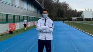 La foto che testimonia il ritorno in pista di Filippo Tortu