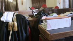 Un’aula del tribunale di Monza