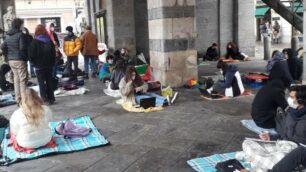 Gli studenti all’Arengario sabato mattina