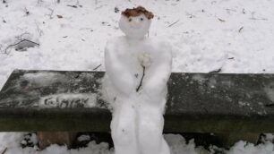 L’uomo di neve del Parco di Monza