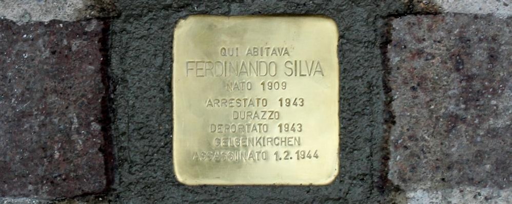 Seregno: la pietra d'inciampo in memoria di Ferdinando Silva