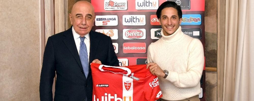 Calcio Ac Monza serie B Matteo Scozzarella con Adriano Galliani