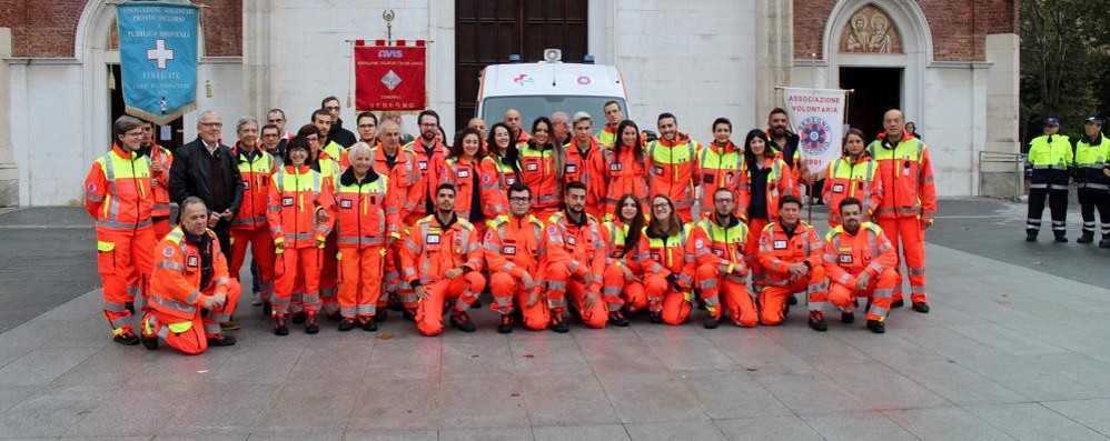 L'organico dei volontari di Seregno soccorso