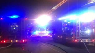 I vigili del fuoco a Triuggio