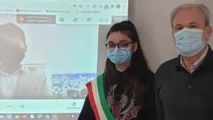 Il sindaco Redaelli con Andrea Villa, omologo dei ragazzi