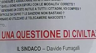 Cavenago cartello sindaco rifiuti