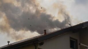 Incendio tetto Triuggio