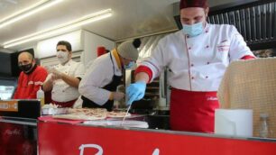 Il truck di PizzAut al San Gerardo di Monza