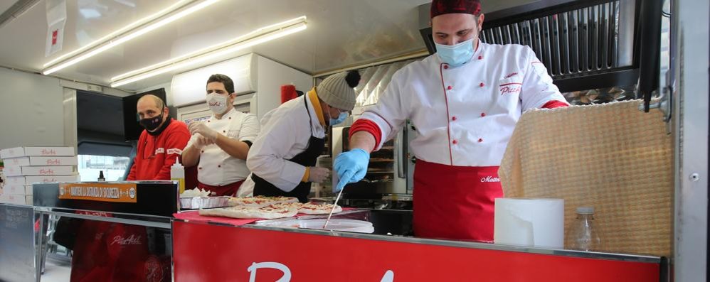 Il truck di PizzAut al San Gerardo di Monza